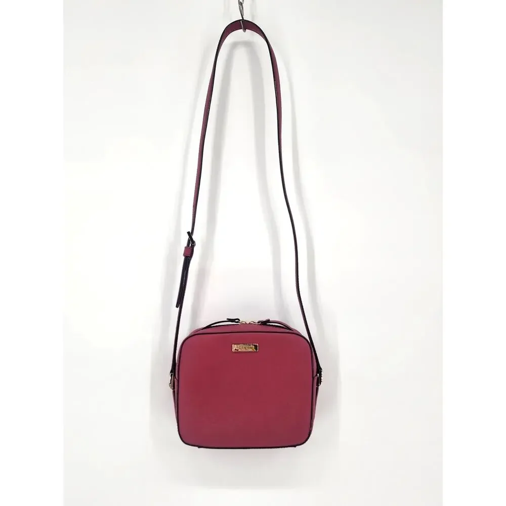 Kate Spade Newberry Lane Cammie Camera Crossbody – Pink Saffiano Leather